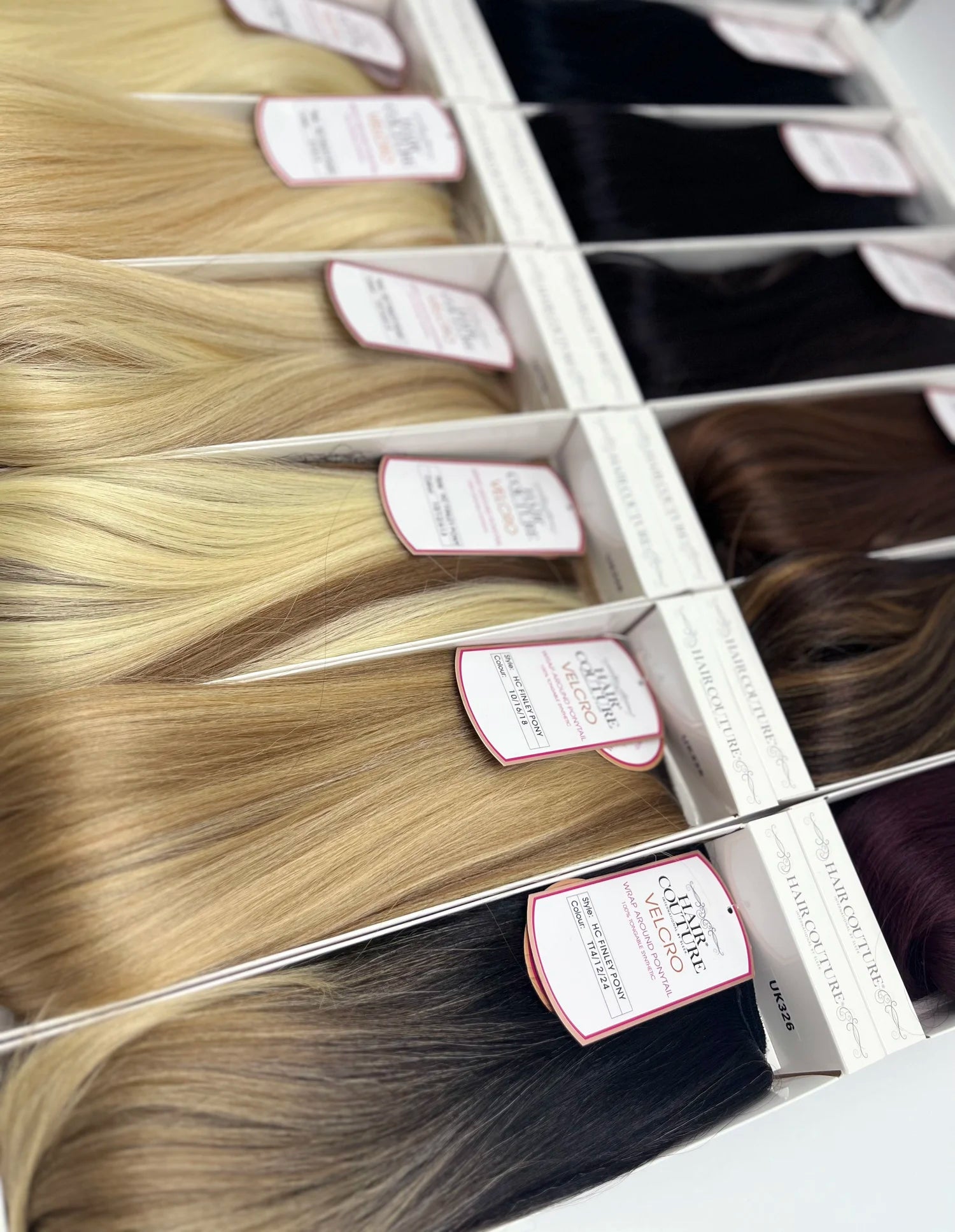 Hair Couture-FINLEY HAIR SYNTHETIC HAIR VELCRO WRAP AROUND PONYTAIL( 1/1B, 1B/2, 2/4, 5/6, 4/5/27, 613, 12/16/613)