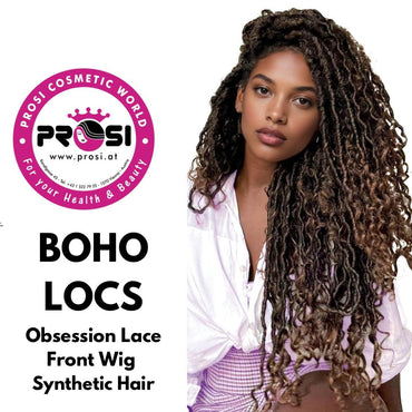 Obsession Boho Locs Braid Lace Wig,-Color 1,1B