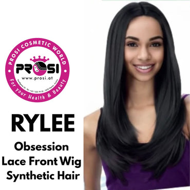 Obsession RYLEE-Synthetic Swiss HD 4x4 Lace Front Free Part Layered Hair Wig  color 1B,613