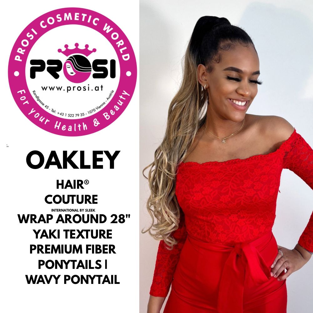 Hair Couture-OAKLEY SYNTHETIC HAIR WRAP AROUND PONYTAIL(col- 1/1B, 1B/2, 2/4, 5/6, 4/5/27, 613)