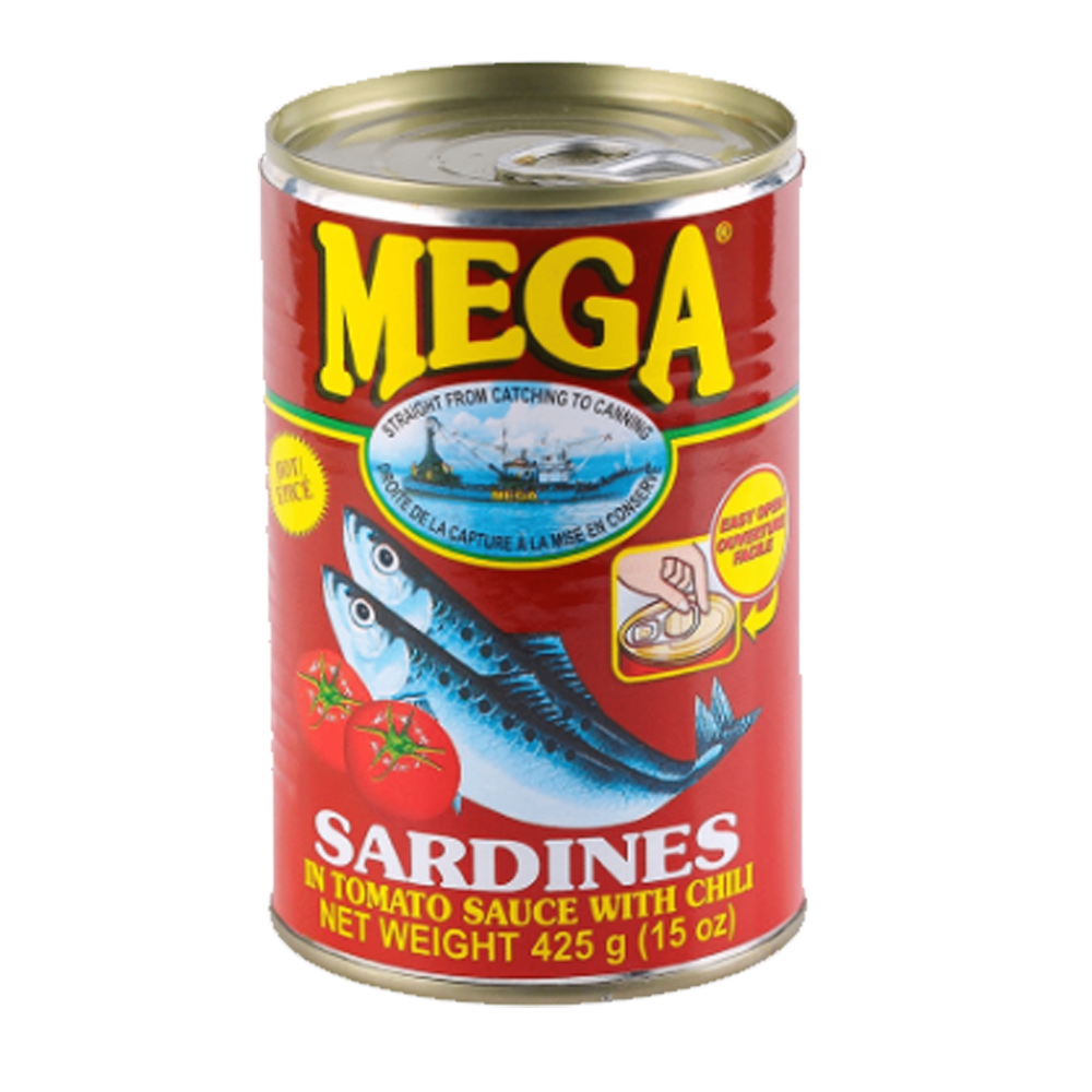 Mega Sardines in tomato sauce with chili 425g (hot)