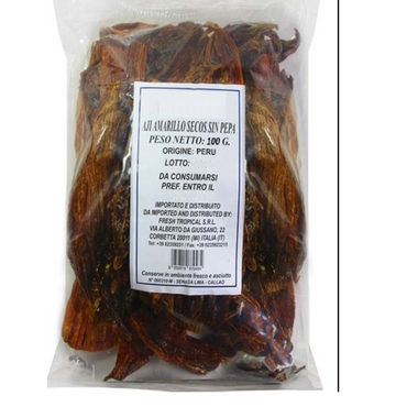 Aji amarillo seco sin pepa 100g