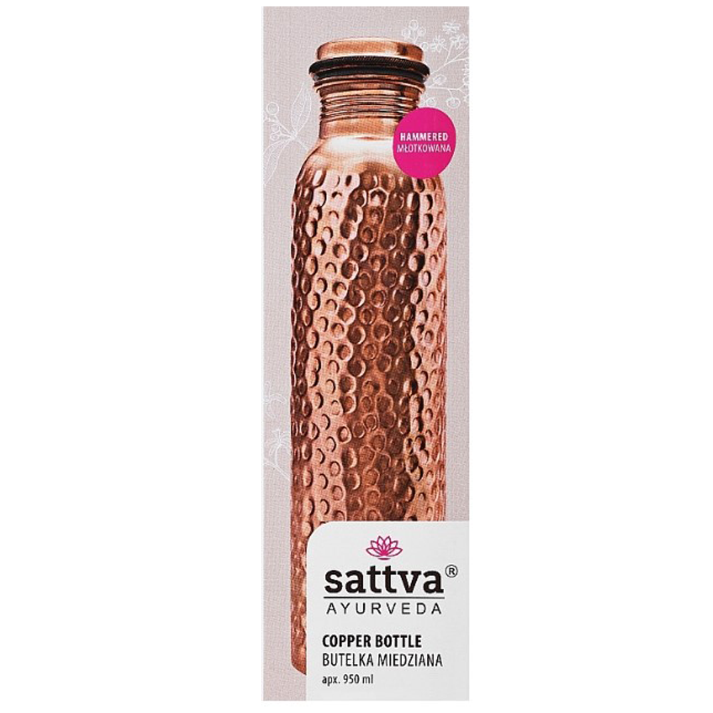 Sattva Ayurveda Copper Bottle 950ml (Hammered)
