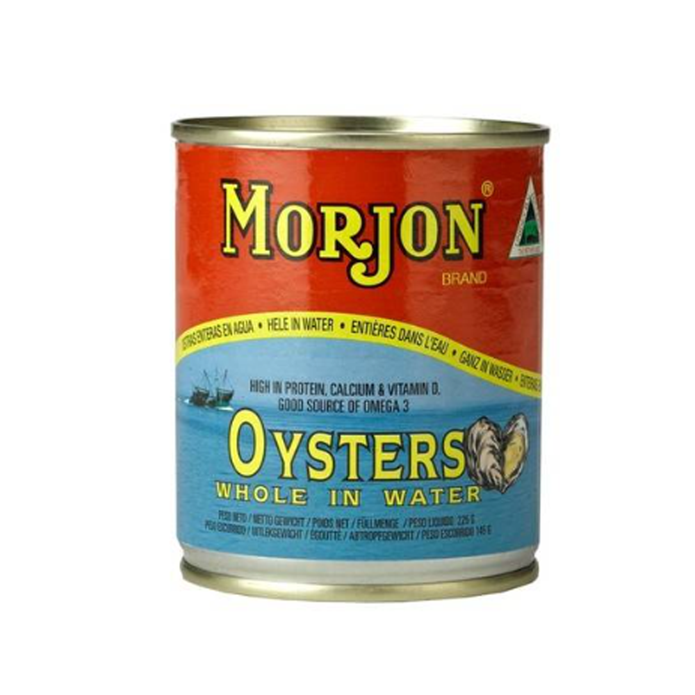 Morjon oysters whole in water 225g