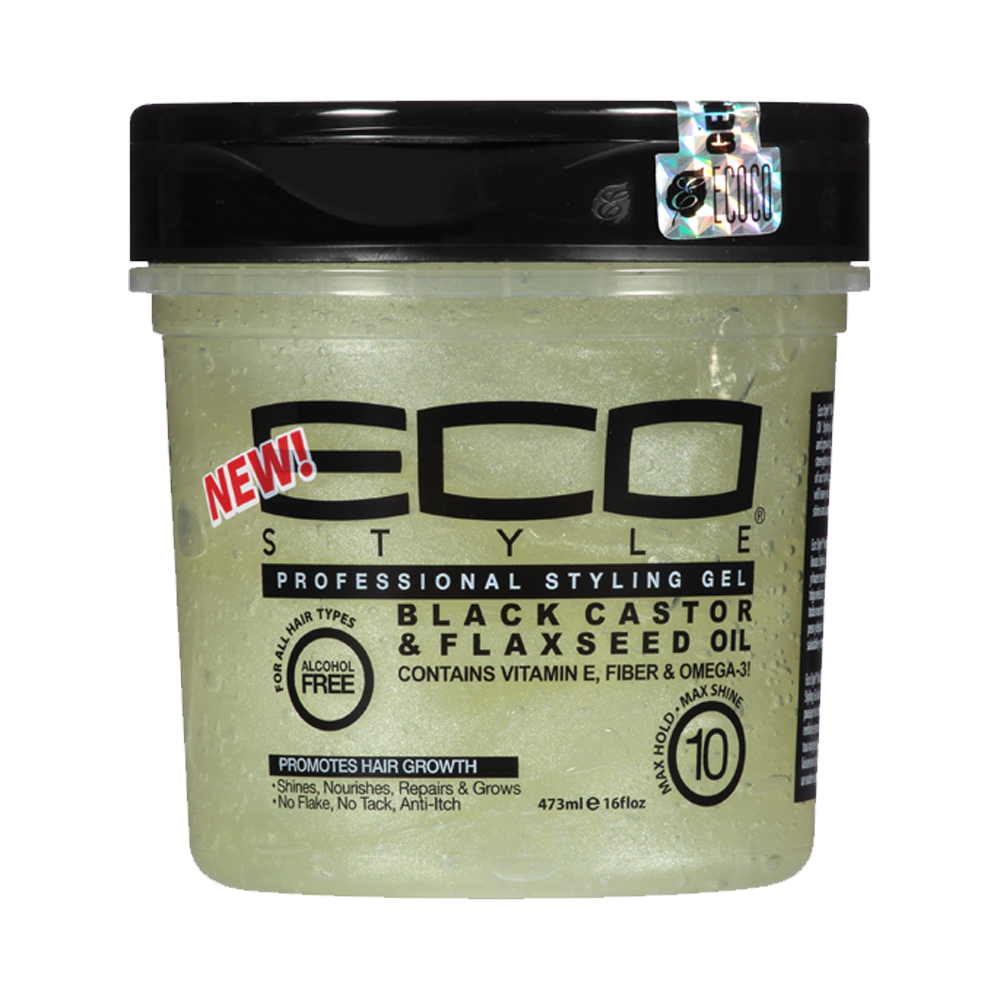 Eco Style - Gel Black Castor & Flaxseed Oil 473ml