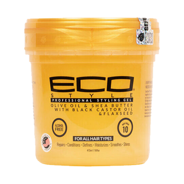 Eco Style - Gold Olive Oil & Shea Butter & Black Castor Oil & Flaxseed 236ml