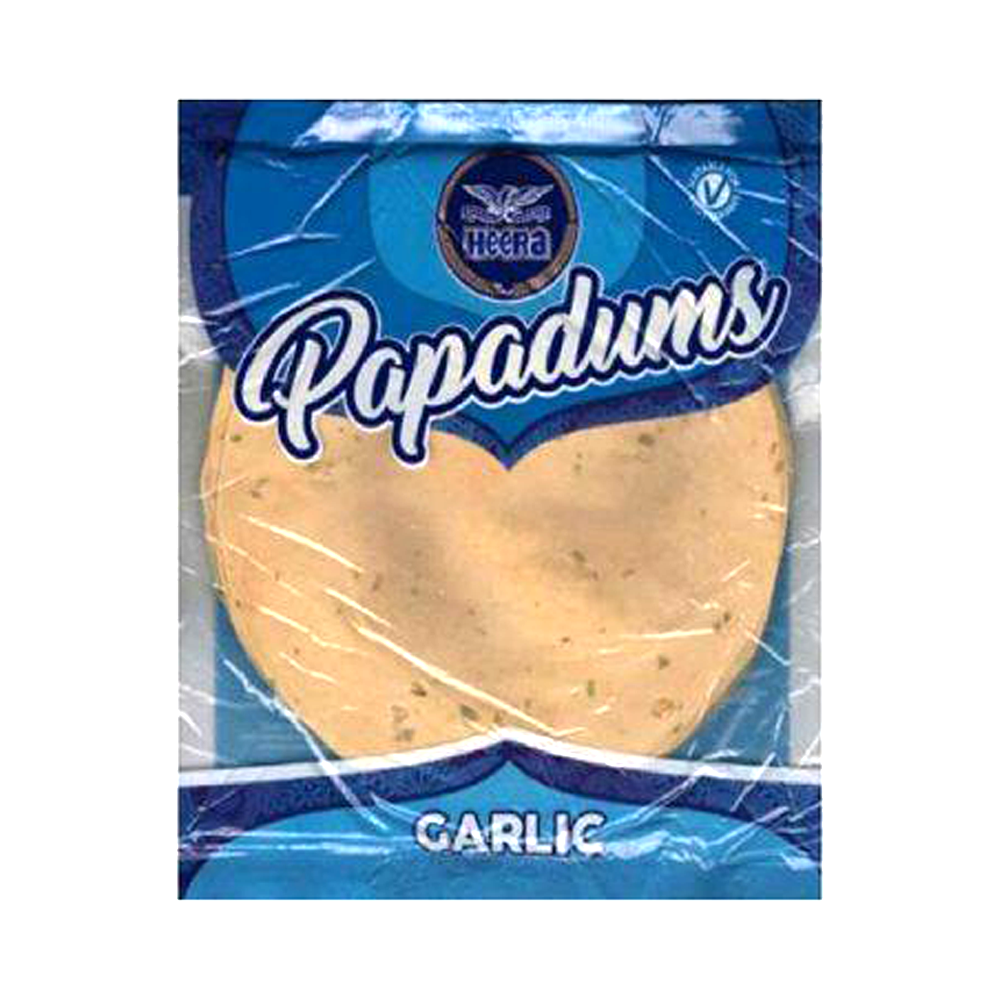 Heera - Garlic Papadams 200g