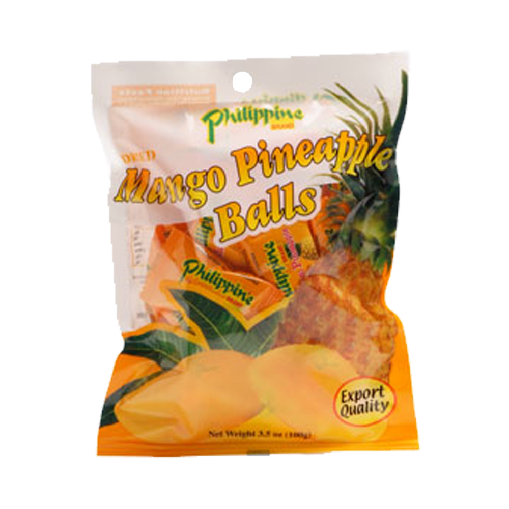 Philippine Brand - Dried Mango and Pineapple Balls 100g